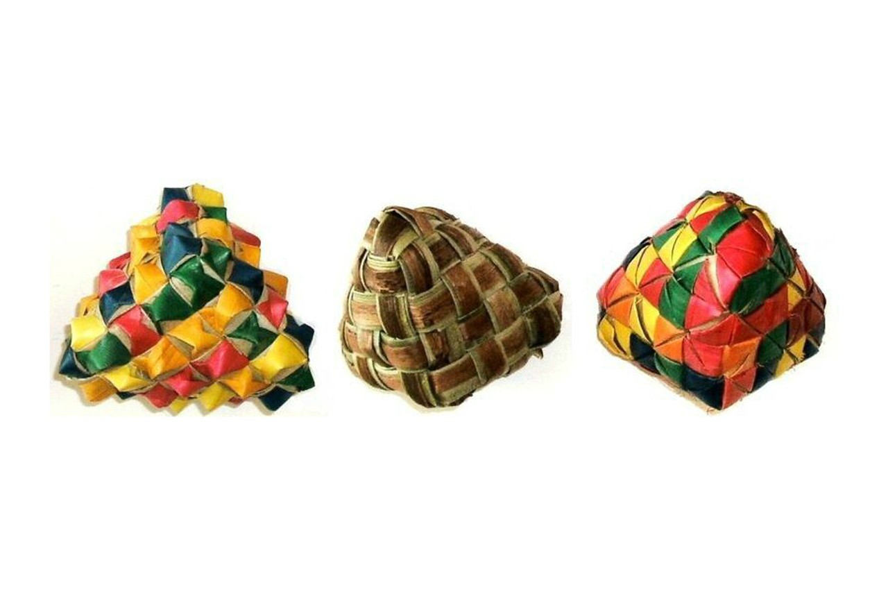 Woven Diamond Foot Toy 3pk Lg